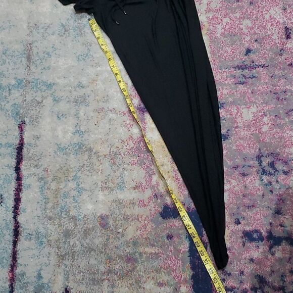 Haute Hippie Unique Draped Black Slit Leg Pants - Picture 12 of 16